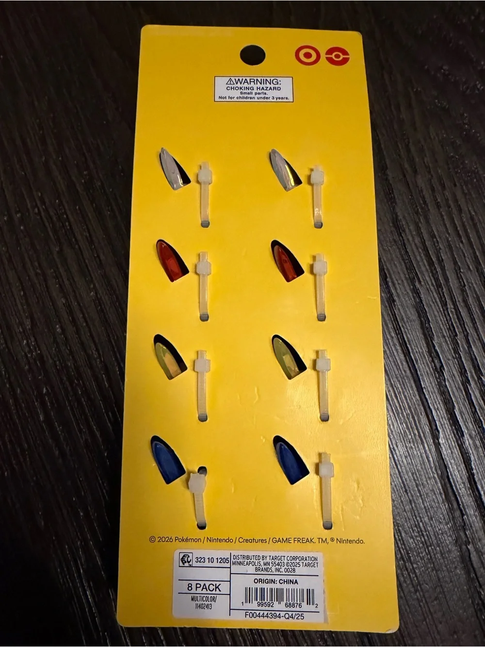Pokémon x Target Pikachu 6 pack of Hair Clips In hand Claw Clip Yellow Blue Red